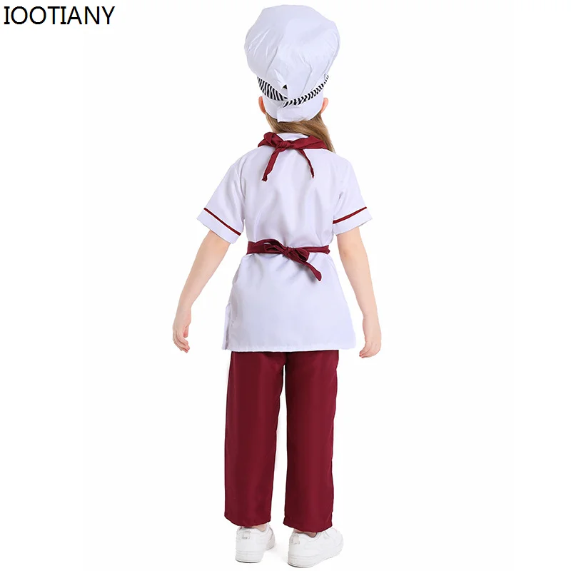 Children's Western Pastry Chef Role Playing Costume Boy Cake Chef Uniform Set Halloween Carnival Party Stage Performance Costume