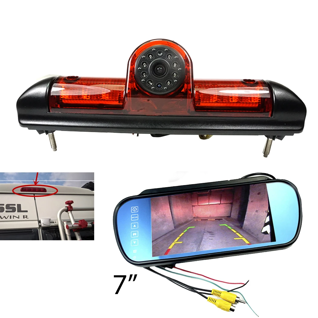 CCD Car Brake Light Reverse Camera For Citroen JUMPER III FIAT DUCATO X250 Peugeot BOXER III IR Light  Rear Camera & monitor kit