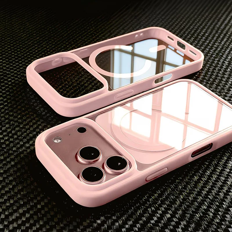 Luxury For Magsafe Magnetic Clear Phone Case For iPhone 17 15 16 14 13 12 11 Pro Max Plus Bumper Cases Transparent Back Cover