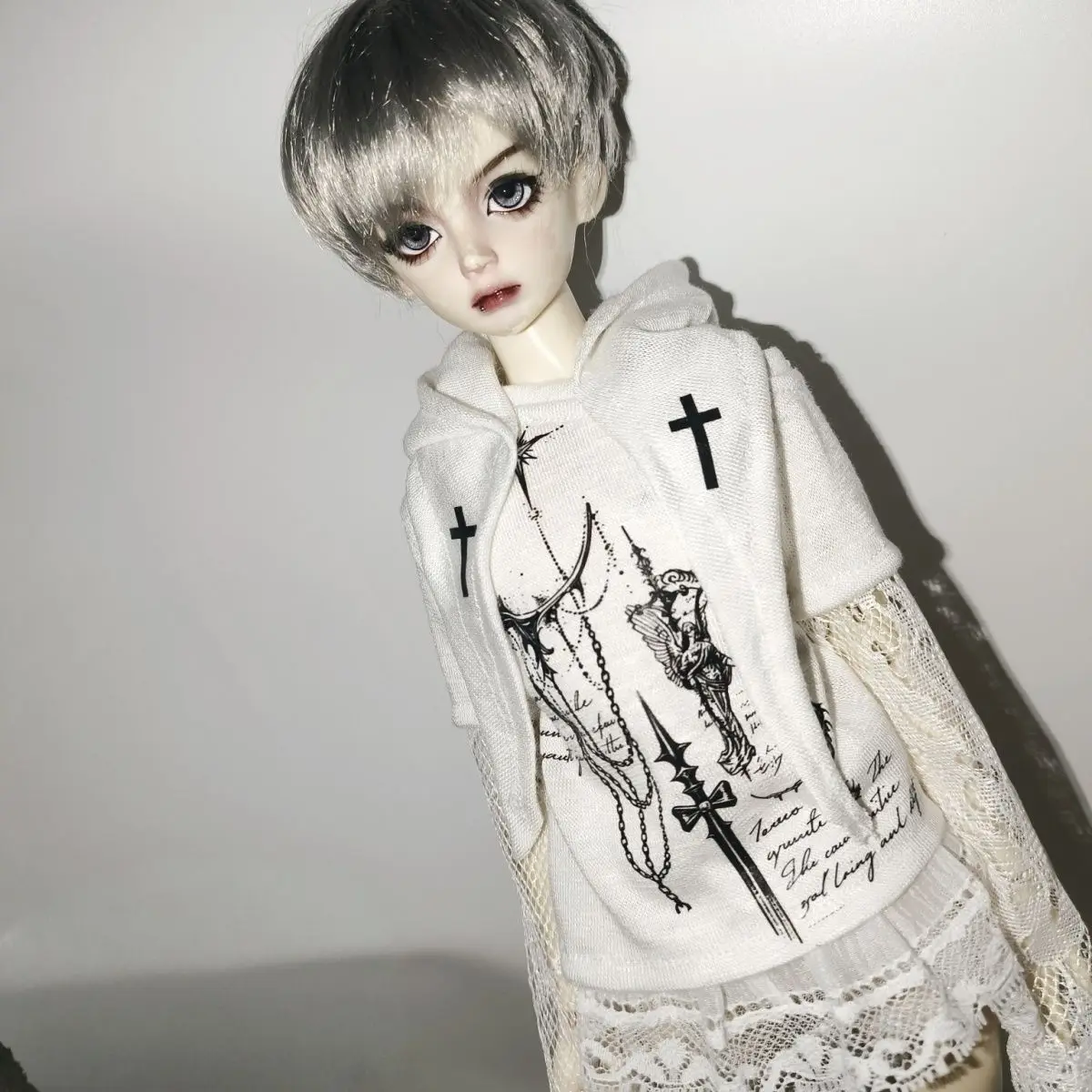 

Комплект одежды для кукол 1/6 и 1/4 (30/45 см) BJD: топ, худи, юбка, чехлы для ног, кольцо на ногу. Подарок, игрушки, аксессуары для кукол. Кукла в комплект не входит.