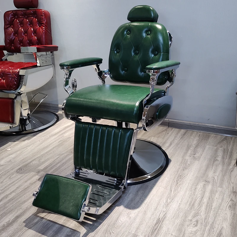 Silla alta De cuero con ajuste De altura, muebles De salón De pedicura, sofá De barbero, trabajo De negocios, plegable, para el cabello, Spa