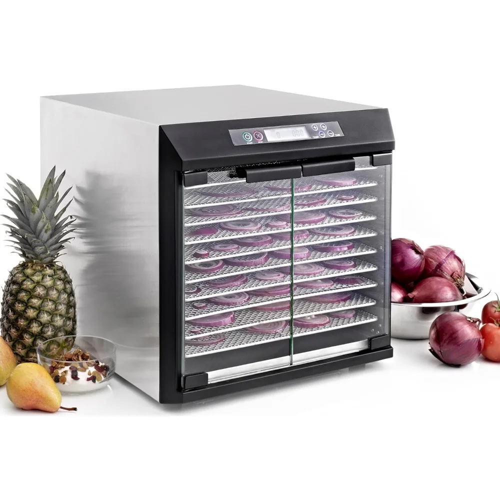 

Electric Food Dehydrator Machine with 99-Hour Timer, Automatic Shut Off and Temperature Contro