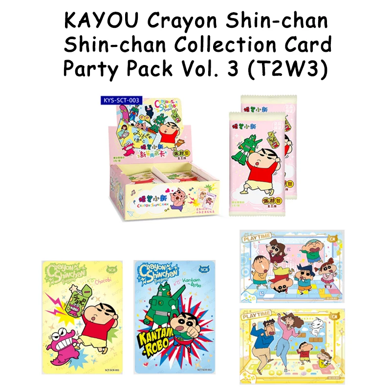 Official KAYOU Crayon Shin-chan Shin-chan Collection Card Party Pack Tier2 Wave3 Chinese Version SCT SC Collectible Cards