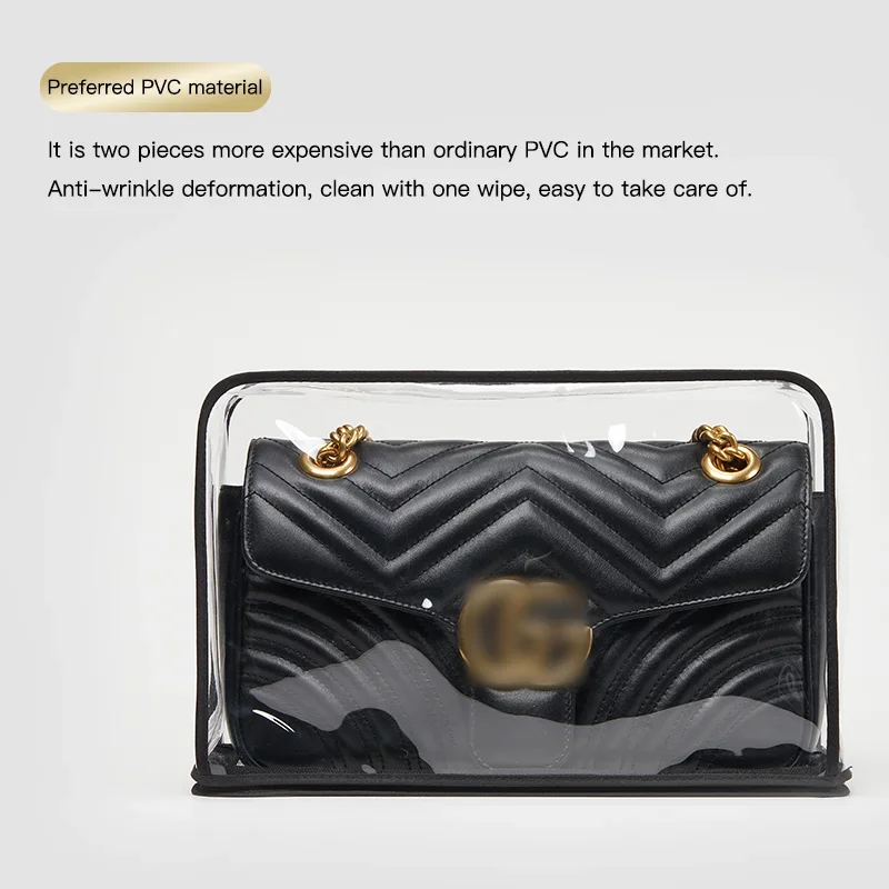 Dust Bag Fit for Luxury Handbag Marmont/Dionysus Bags Transparent Dust-proof Moisture-proof Storage Cover