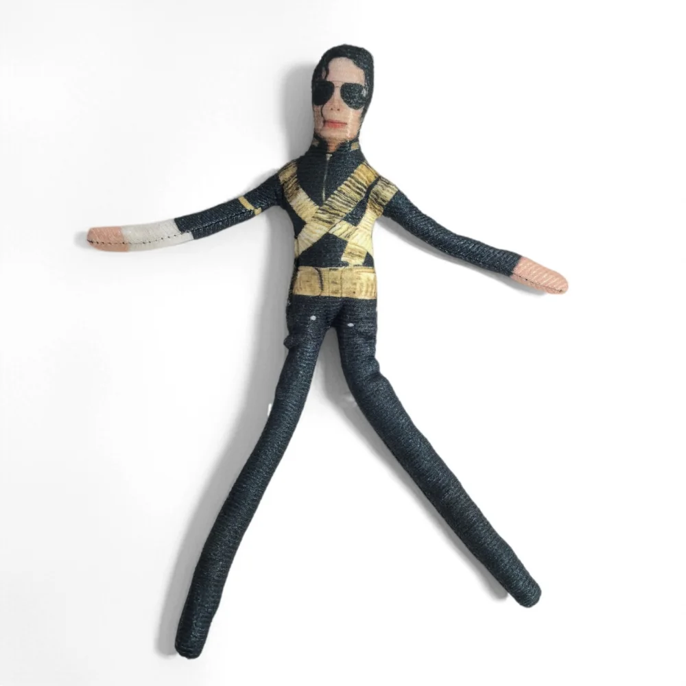 Michael Jackson Plush Doll Movable Joint Figure, Cosplay Collection Prop Soft Stuffed Toy, Room Decor Gift for Music Fans - view 3