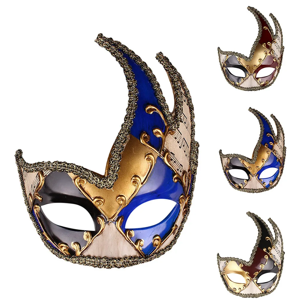 

Halloween Mask Vintage Black Style Mardi Gras Costume Accessory for Masquerade Party Cosplay Decor