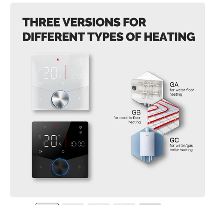 Wifi Smart Heating Knob Thermostat LCD Display Touch Screen Temperature Controller