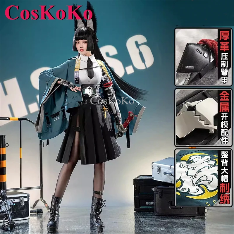 CosKoKo Hoshimi Miyabi Cosplay Game Zenless Zone Zero Costume Gorgrous Elegant Combat Uniform Halloween Party Role Play Clothing