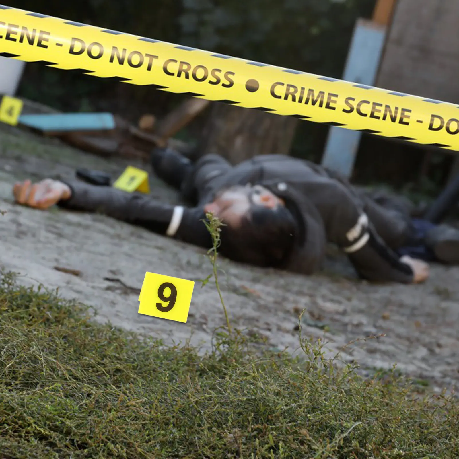 

10Pcs Crime Scene Evidence Markers Acrylic Table Decoration Halloween Party Props Detective Game Evidence Number Cards
