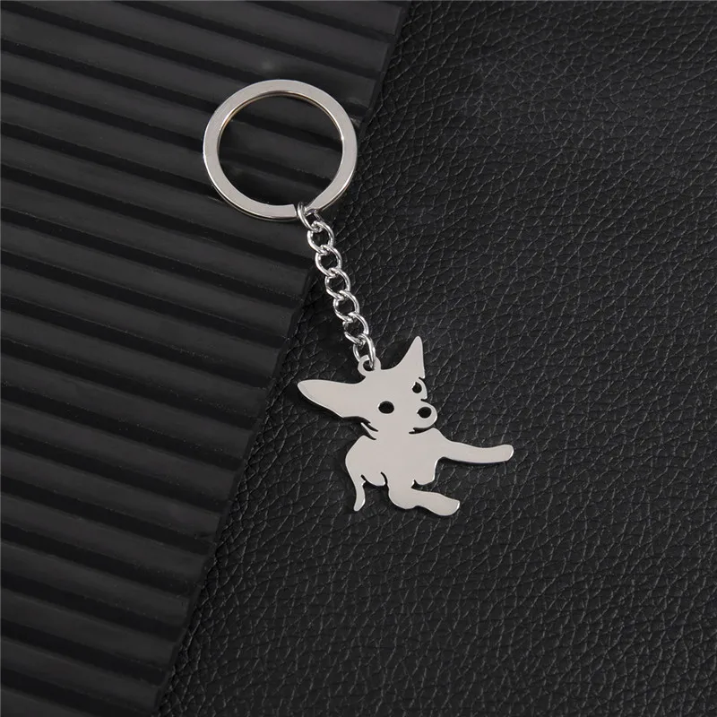 Fashion Cute Dog Keychain Metal Corgi Shepherd Dog Keyring for Women Classic Purse Pendants Backpack Charms Girls Daily Gifts