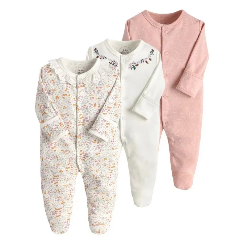 Winter Footed Pajamas For Newborn Baby Romper Footed Infant Jumpsuit Boy Girl Long Sleeve Long Sletton Ropa Bebe Clothing 0-12M