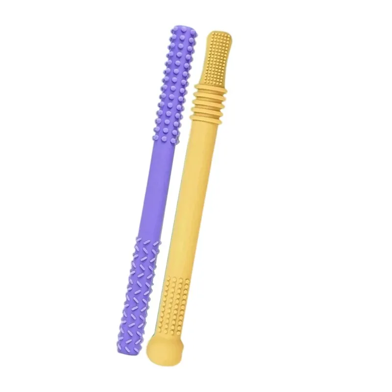 A71Z For Gum Relief And Playtime Silicone Teething For Babies Soft Hollow Tube Design BPA Free Colorful And Freezable