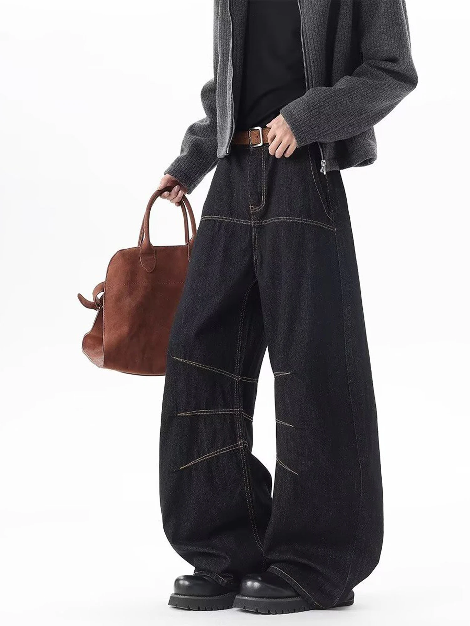 

Women Black Gothic Baggy Emo Y2k Wide Jeans Oversize Grunge Jean Pants Vintage Harajuku Denim Trousers Alternative Clothes 2025