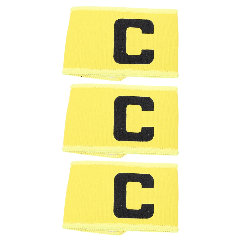 

3pcs Portable Captain Armband Professional Football Band Elastic Soccer Arm Bands Sports Accessory Reusable Non-Slip Design
