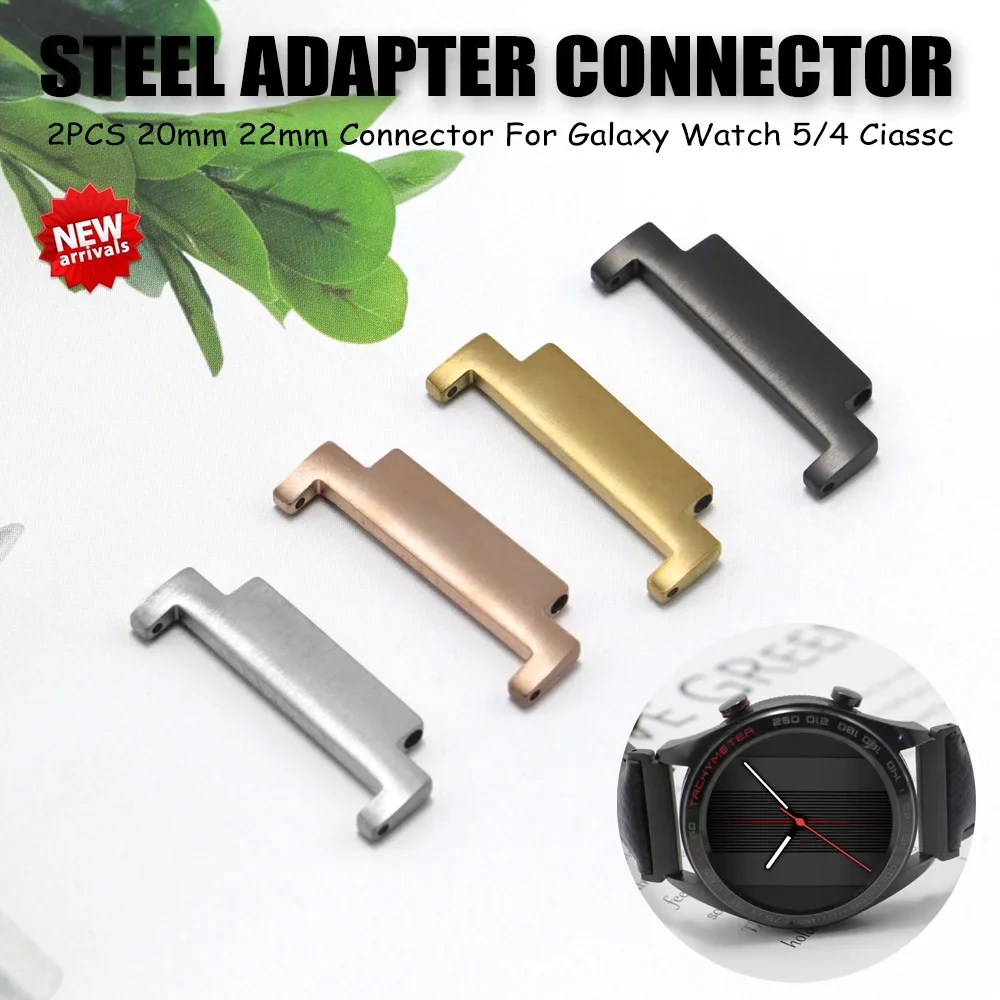 Quick Release Metal Connector For Samsung Galaxy Watch 5/4 Classic 18mm 20mm 22mm 40mm Stainless Steel Adapter for Huawei Watch3