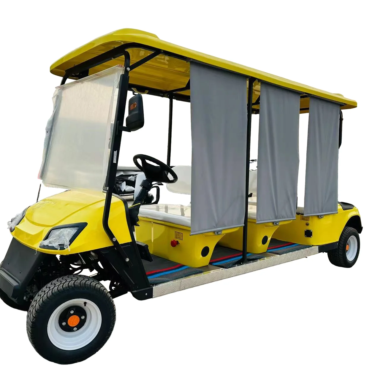 Luxurious Street Legal Lithium Battery Golf Carts 2 4 6 8 Seater Buggy Adult Electric Lifted Golf Cart with Sunshine curtain