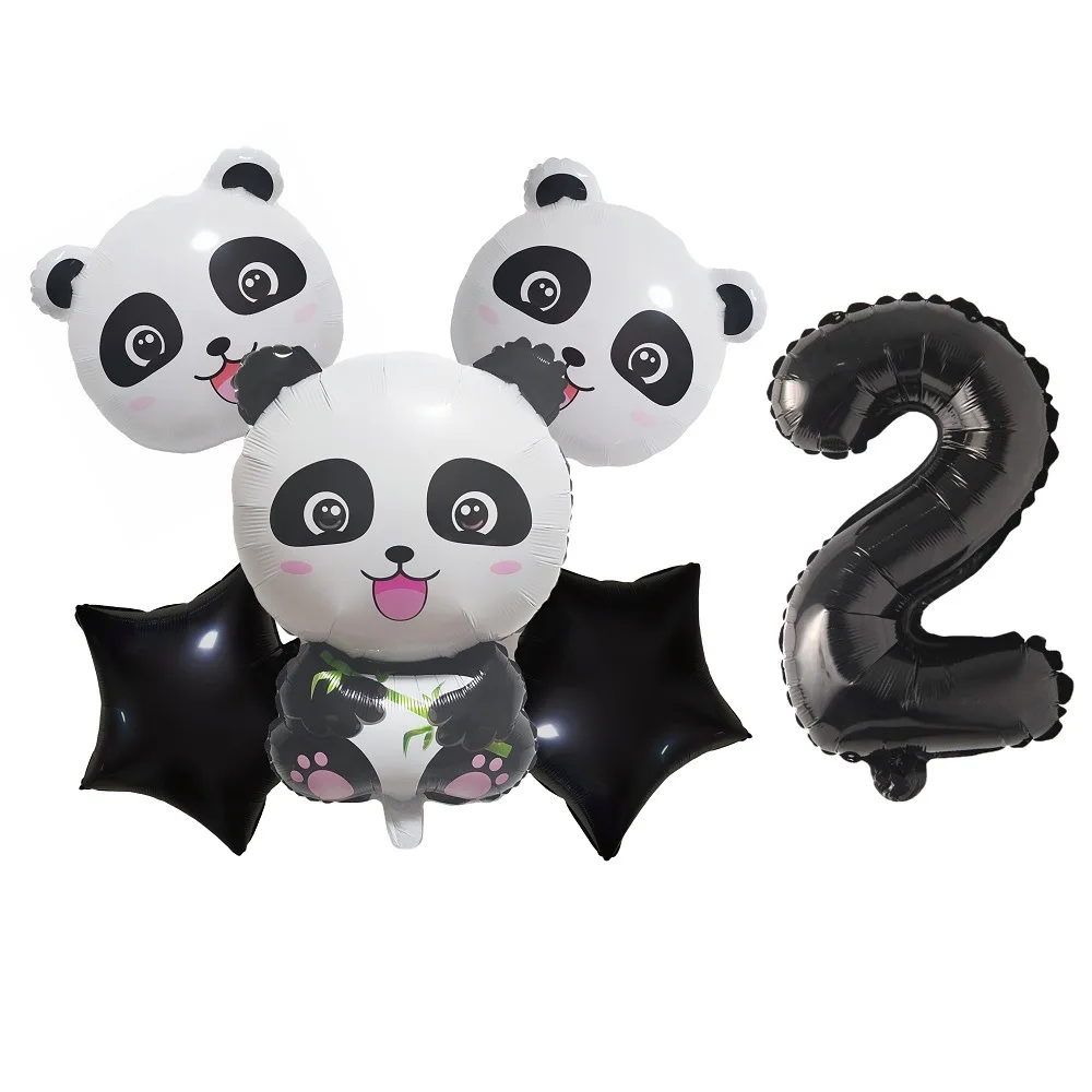 Panda Birthday Party Decorations Disposable Tableware Tablecloth Balloon Backdrop Children\'s Party Supplies Baby Shower