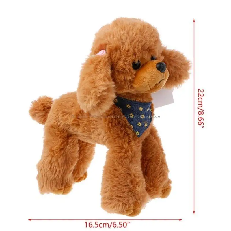 Plush Dogs Dogs Poodle High Simulation Children Regali per bambola Piecido