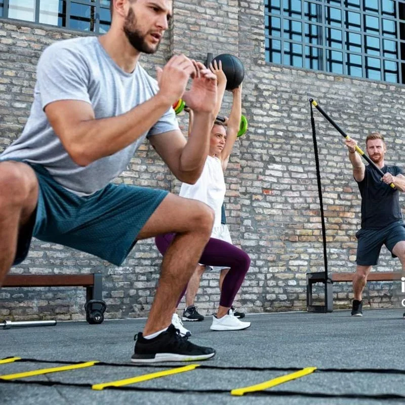 Outdoor Football Running Parachute Ladder Resistance Tubes Hurdles Soccer Marker Dish Speed Agility Training Kit Set