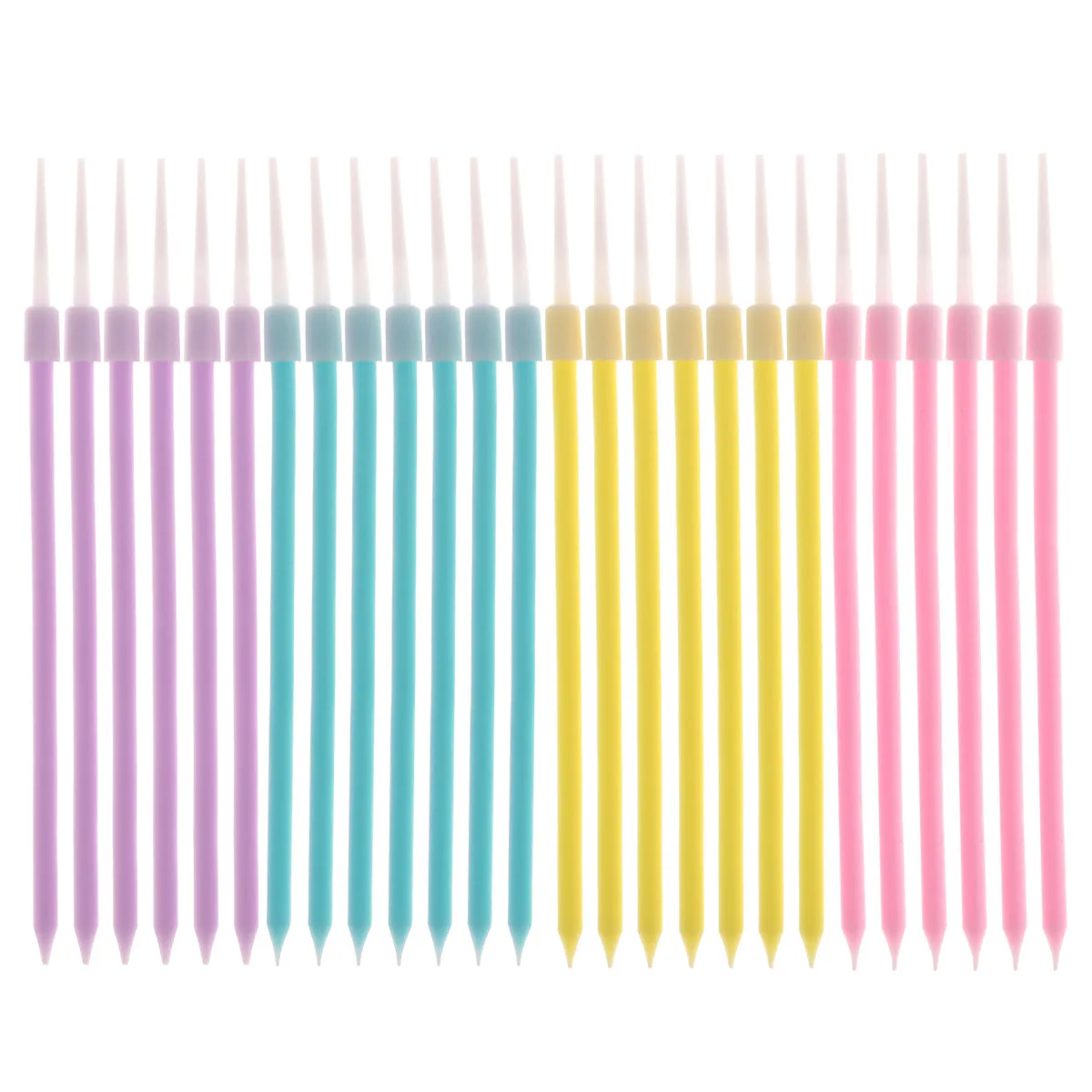 40 قطعة من شموع كعكة عيد الميلاد الملونة، نحيلة وطويلة وصديقة للبيئة لحفلات الزفاف والذكرى السنوية وشموع الكيك #3