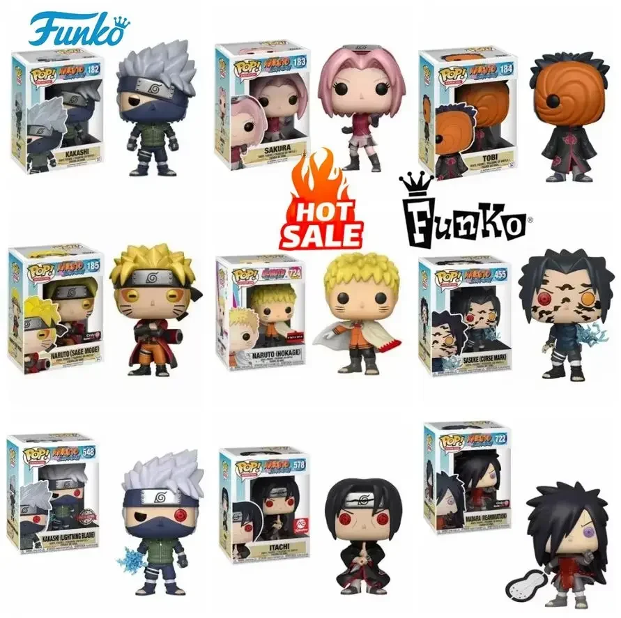 FUNKO POP NARUTO HOKAGE KAKASHI Itachi Sasuke Kyuubi TOBI MADARA REANIMATION NARUTO SIX PATH Collection Model Action Figure Toys