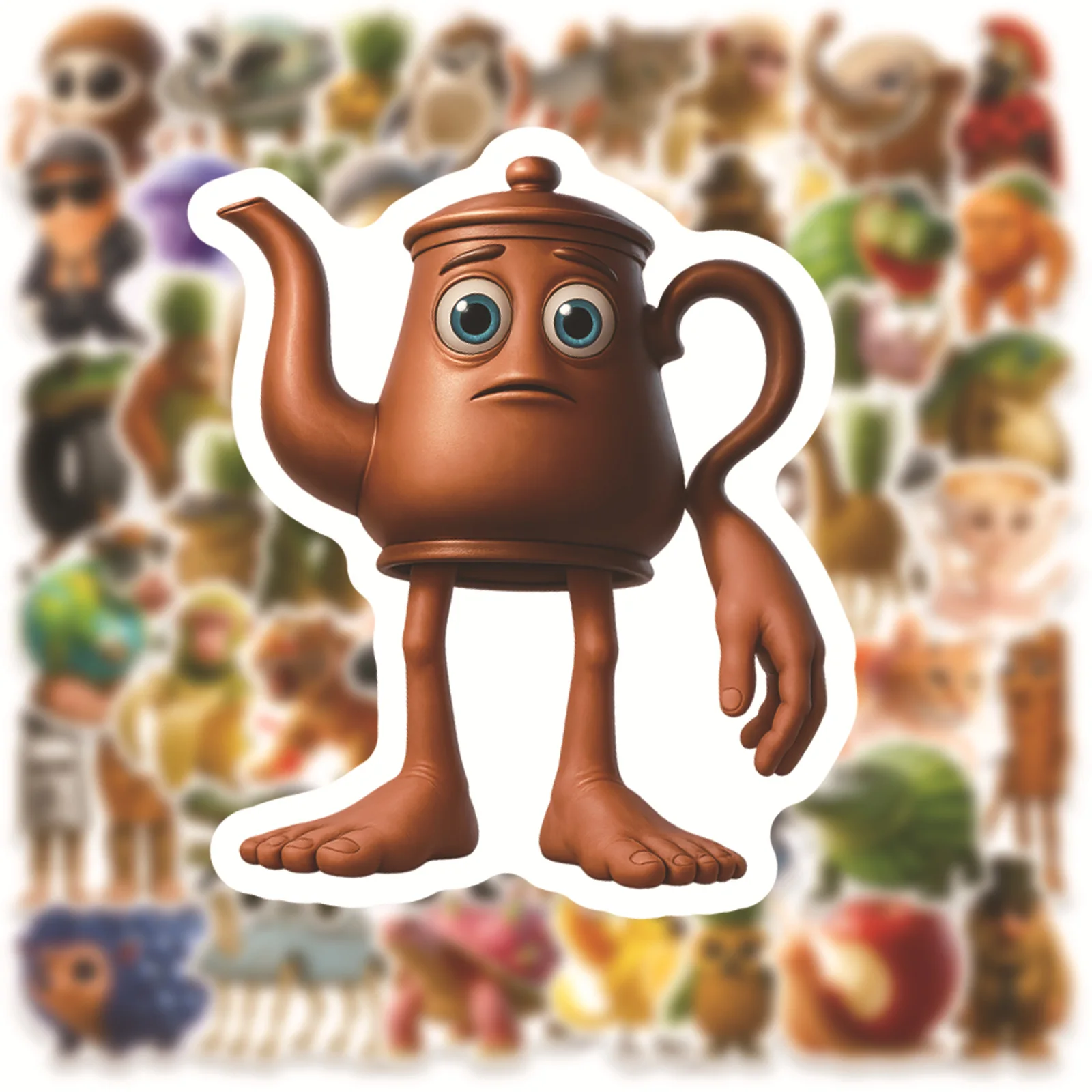 60Pcs Italian Brainrot Stickers Tung Tung Tung Sahur Decals Funny Animal Sticker Toys Waterproof DIY Laptop Phone Car - view 4