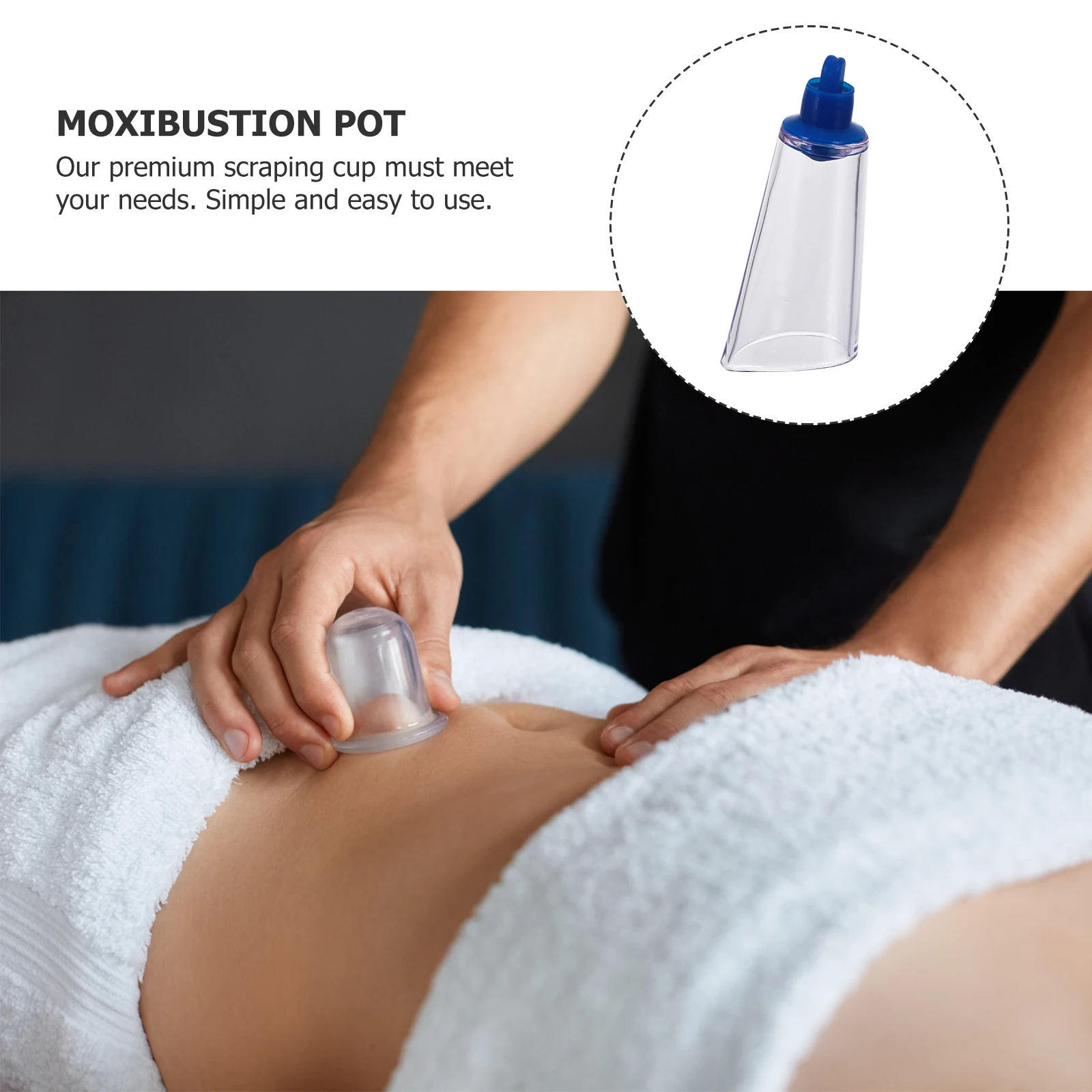 

2PCS Cupping Device Therapy Massage Can Moxa Cone Suction Moxibustion Pot Plastic Health Care Gift Portable Smooth Surface Safe