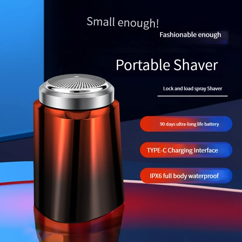 Mini shaver, electric Razor, full body washing, USB charging, small steel gun, portable beard knife, new product