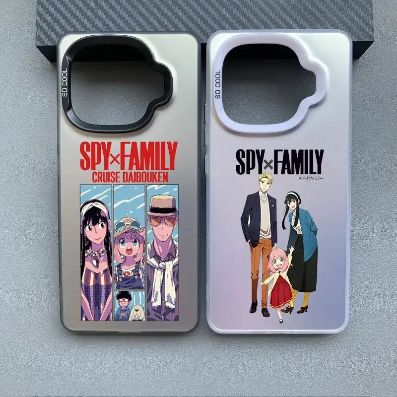 Fashion Trend Anime SPY×FAMILY Colorful Frosted Laser Full Cover PC Shockproof Phone Case for IQOO Z9 Turbo Z9X