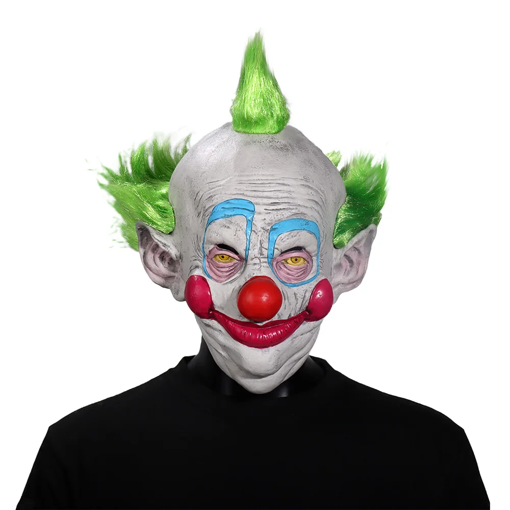 Horror Killer Klowns From Outer Space Clown Mask Cosplay Joker Demon Latex Helmet Halloween Carnival Purim Party Costume Props