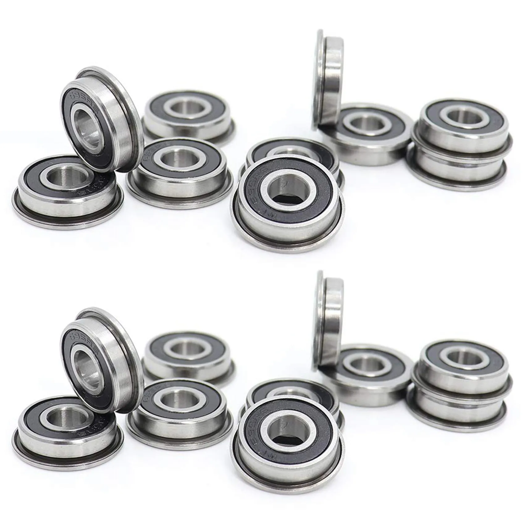 

20Pcs F695-2RS Bearing 5X13X4mm Flanged Miniature Deep Groove Ball Bearings F695RS for VORON Mobius 2/3 3D Printer