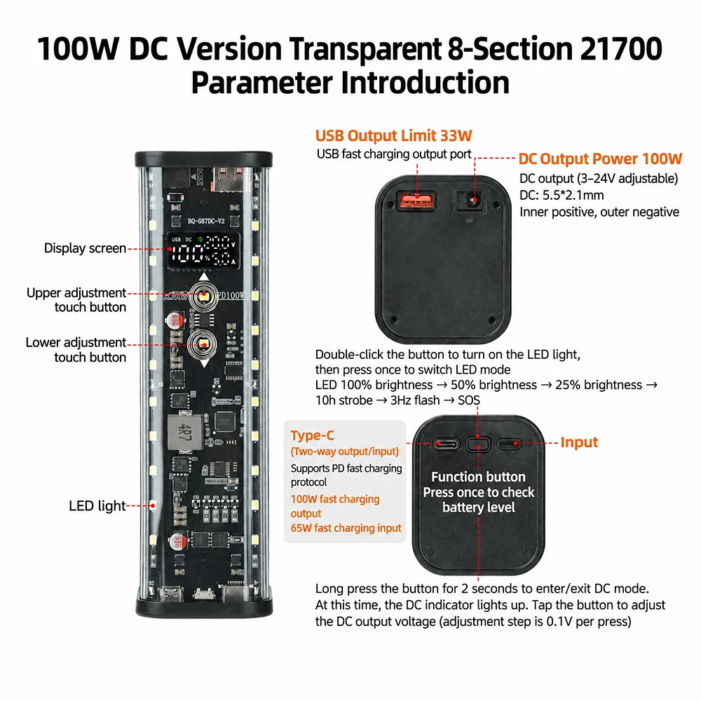 PD 100W 超急速充電対応 パワーバンクキット、はんだ付 - Power Banks のレビューと価格