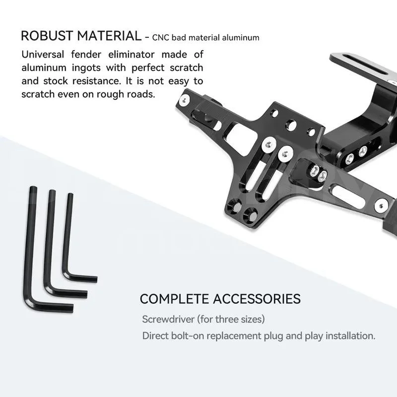 For Honda Hornet 900 600 CB600F CB 600F 1998-2014 Motorcycle Adjustable Rear Tail Tidy License Plate Holder Bracket LED Light