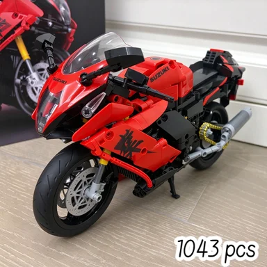 1043pcs High Performance Motorbike Building Blocks CaDA, Classic Road Vehicle Assembly Kit For Enthusiast Desktop Exhibit