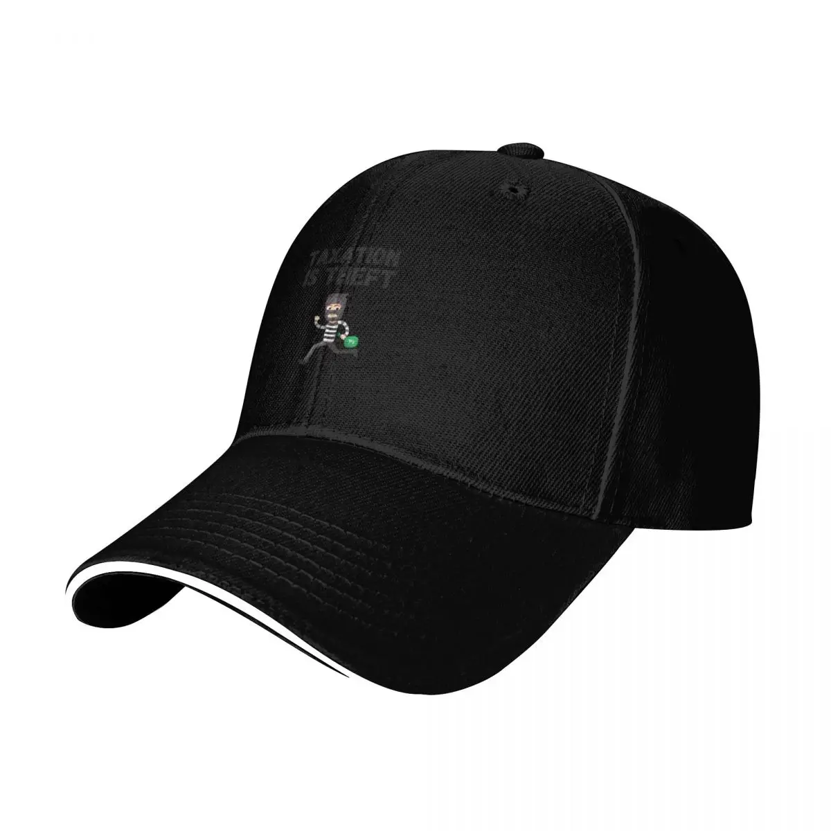 Taxation Is Theft Baseball Cap Six Panel Structured Crown Sun Protection UPF 50+ Breathable Mesh Back
