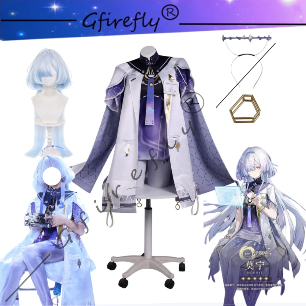 

Wuthering Waves Morning Same Style Cosplay Full Set with Headpiece Wig Accessories Adult Women Anime Game Carnival Party Outfit