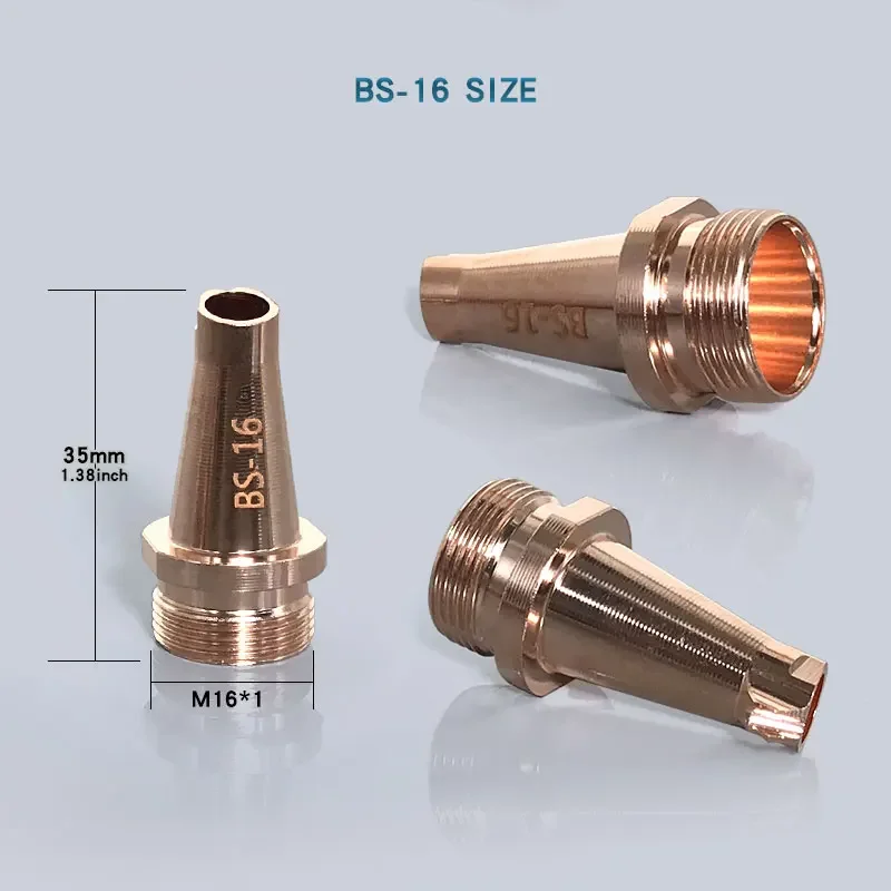 M16 Fiberlaser Lasersysteem Koperdraadtoevoermondstuk AS-12 BS-16, 1 Set Reserveonderdelen voor SUP23T HW980 4-in-1 Laserlaskop