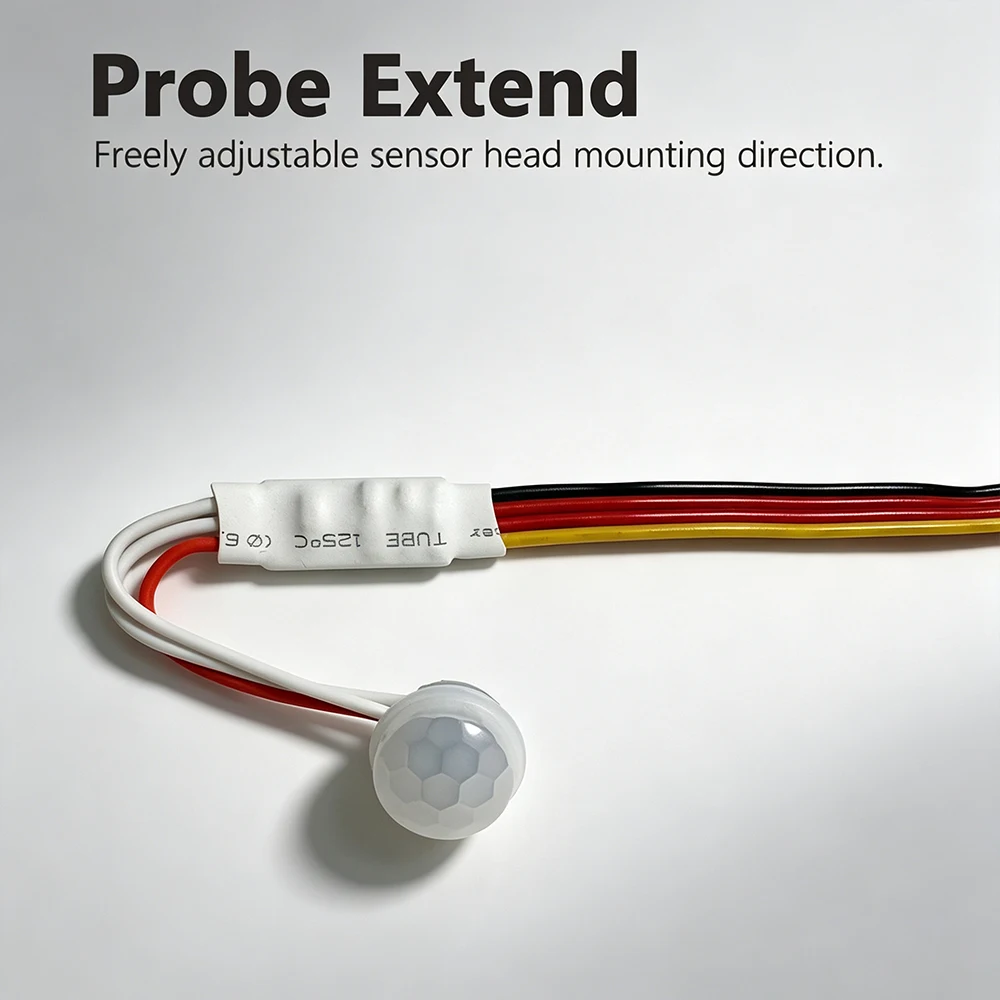 Probe Bending Probe Vertical Probe Extension Wide Voltage 3V 5V 12V 24V DC Intelligent Human Body Sensor Detection Motion Switch