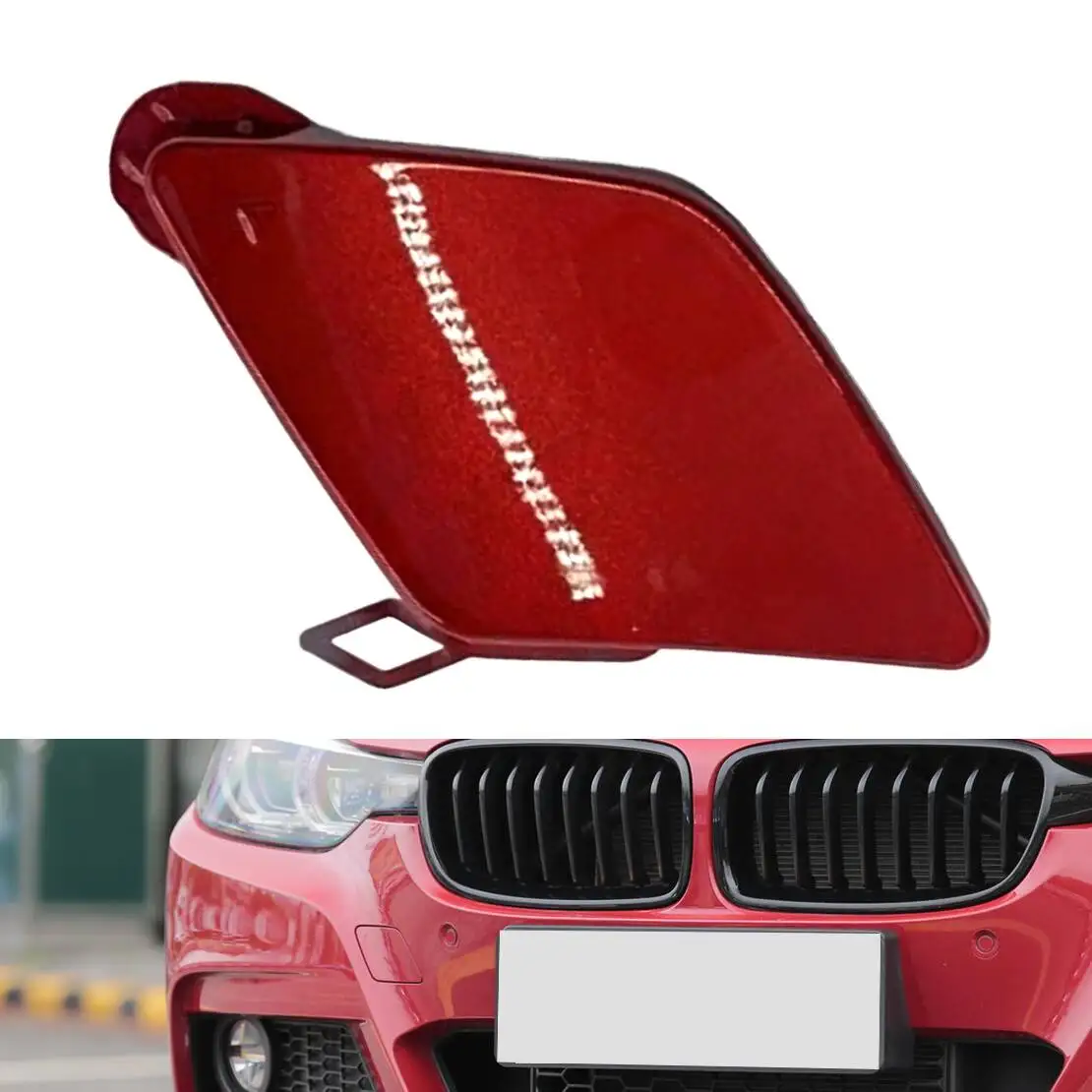 51118067961 Melbourne Red Front Bumper Tow Eye Hook Cover Cap ABS fit for BMW 3 Series F30 F31 M Package 2013 2014 2015-2018