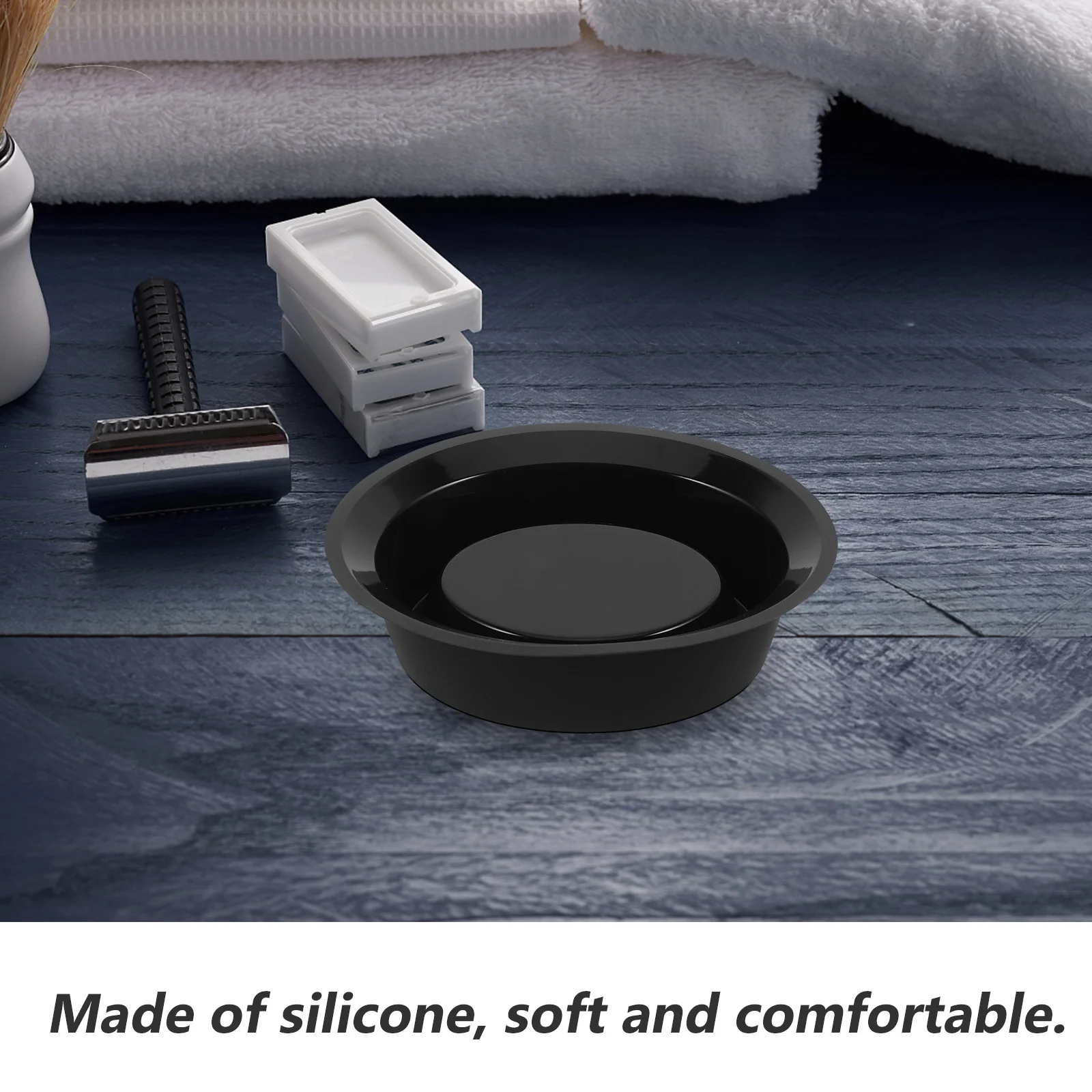 Silicone Shaving Bowl Soft Rubber Shave Mug Lightweight Portable For Home Barber Use Foam Lather Maker Travel Soap Dish