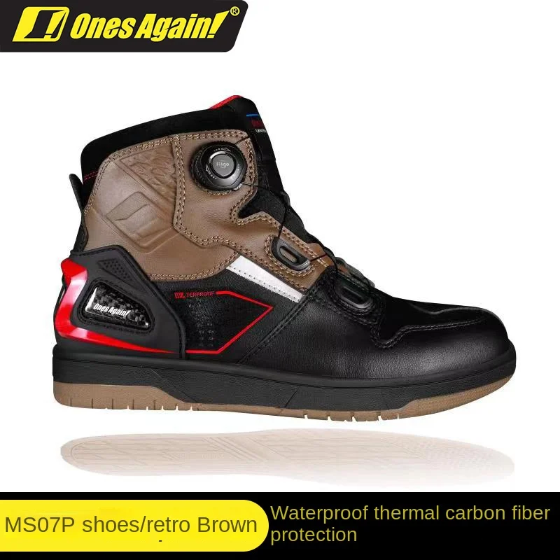 

Men's Boots Motorcyclist Boots Women Protective Waterproof and Shock-absorbing Anti-slip Outsole Collision Prevention Moto Gear