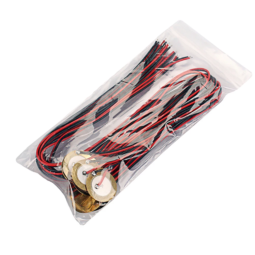 

24pcs Alloy Guitar Piezo Pickup Preamp Copper Coil Line for Acoustic Guitar Ukulele Mandolin Banjo Violin(Red)