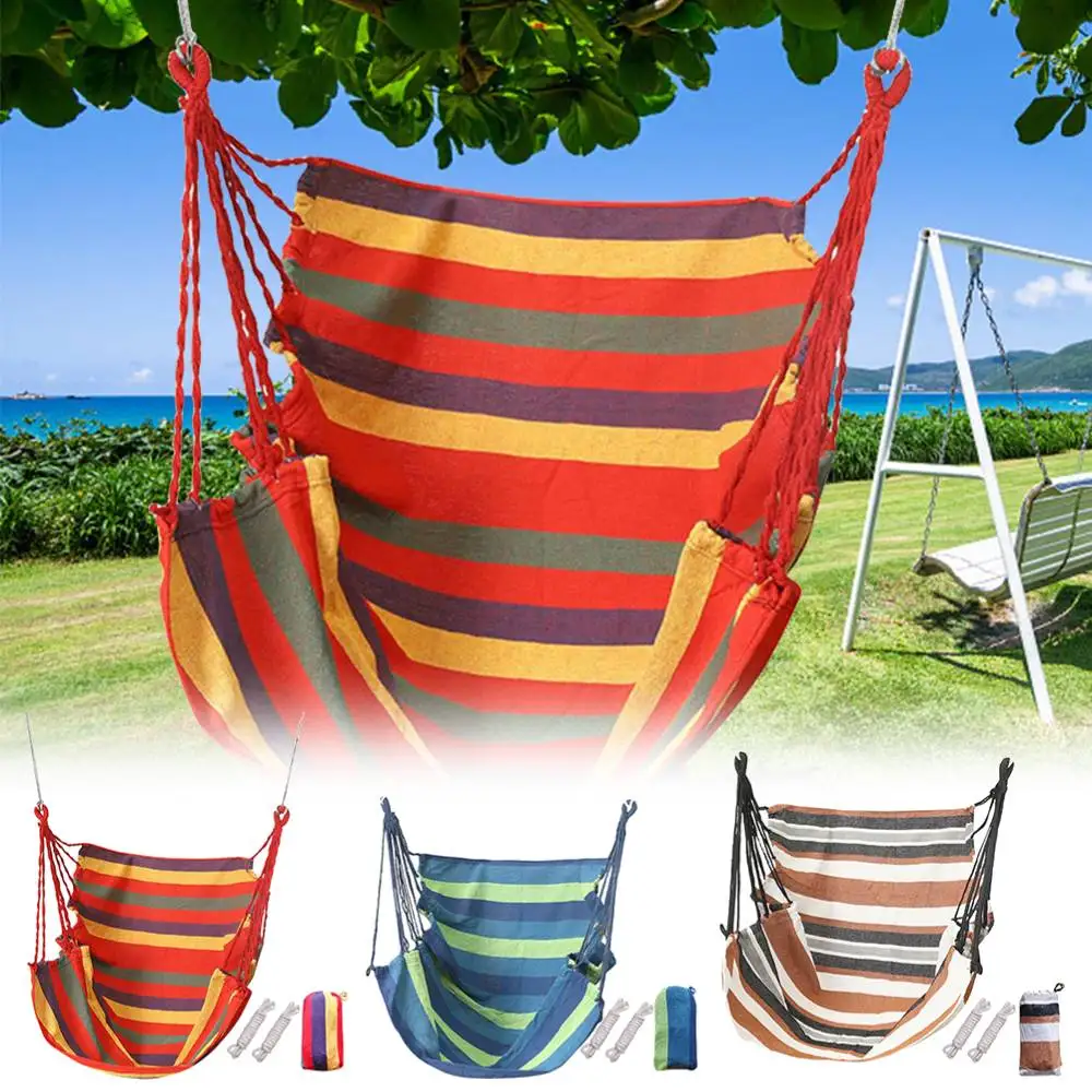 1pcs Relaxing Casual Boho Hammock Chair Swing & Rocking Comfort for College Dorms Complete with Tie Ropes Storage Bag