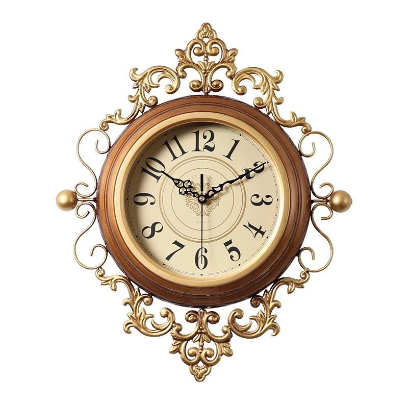 

New American Wall Clock Fashion French Pre-owned Clock Wall Hanging European Living Room Wall Watch, Home Vintage Watch