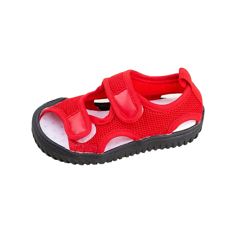 Estate nuovi stili bambini sandali comodi e resistenti allo sporco bambini Sneakers Casual rosse e nere E8093