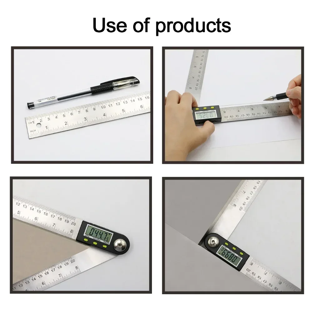 200mm /300 mm Digital Meter Angle Inclinometer Angle Digital Ruler Electron Goniometer Protractor Angle Finder