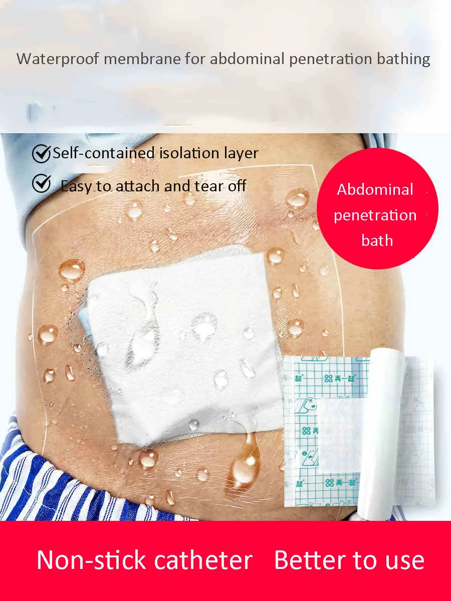 Abdominal Dialysis Bath Sticker Waterproof Film After Medical Surgery Large Wound Transparent Bath Swimming Protection Sticker