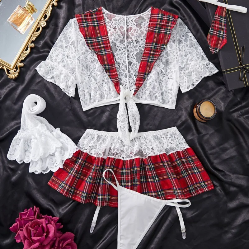 

Halloween bikini platinum uniform lace cosplay Sexy Seduction sexy lingerie suit