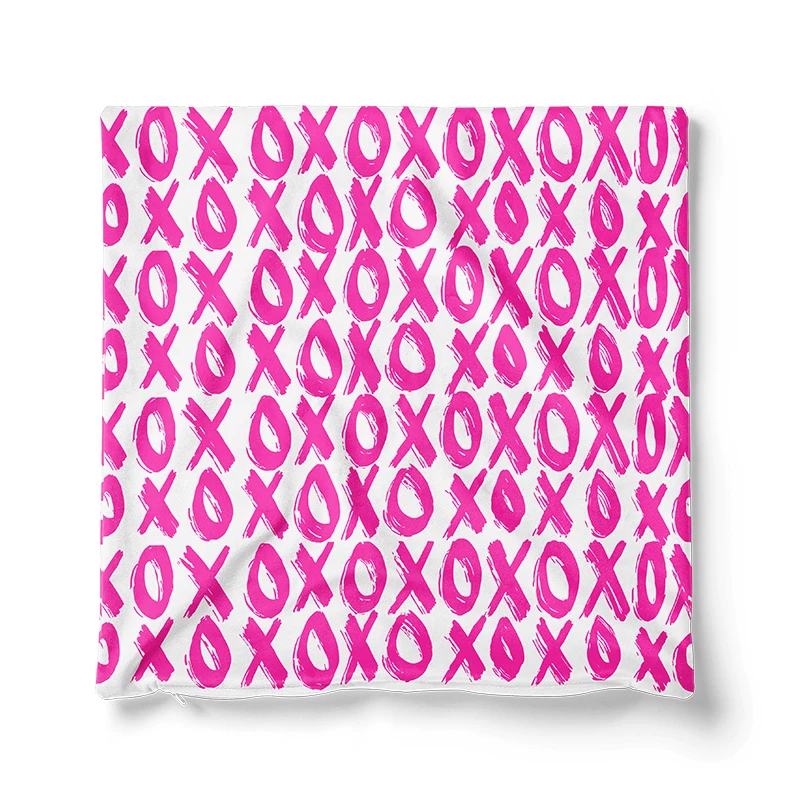 Gaslight Gatekeep Girlboss Pink XOXO Throw Pillow Covers Cushion Cases for Couch Sofa 45cm x 45cm