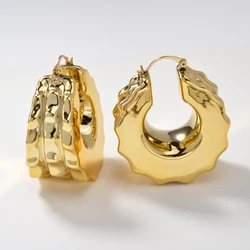 Sunny Jewelry Fashion Copper New Earrings African Nigeria Large Style Classic Hoop Earrings For Women Party Wedding Occasion